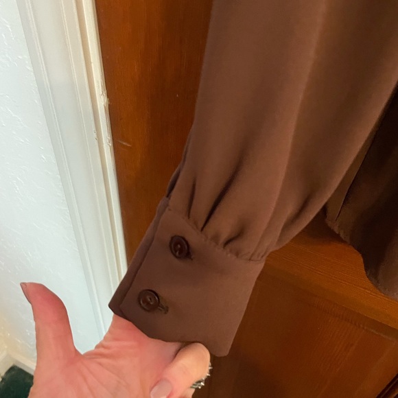 Lynne chocolate brown blouse - Picture 4 of 6